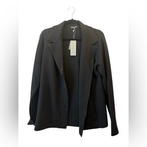 Eileen Fisher Black Silk Blend Women's Notched Jacket Size Large NWT
